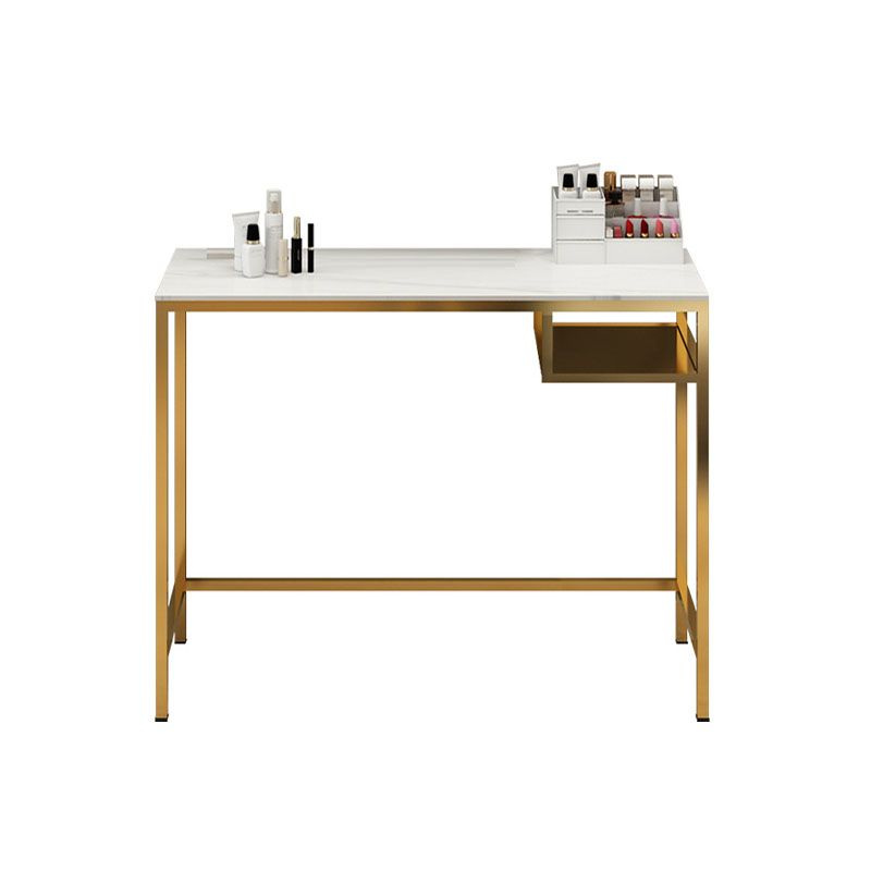 Glam Metall Waschtisch Make -up -Tisch Set Slate Top Waschtisch Schminktisch