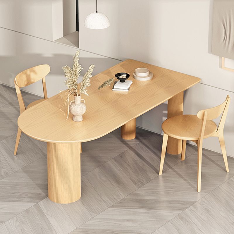 Modern Style Wood Dining Table 3 Legs Dinette Table for Dining Room