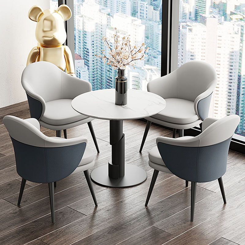 Nordic Style Metal Dining Chair Upholstered Arm Chair for Restaurant Use Clearhalo 'Dining Chairs' 'Dining Tables & Seating' 'dining_chair' 'furn' 'furn_dining_chair' 'Furniture' 'Kitchen & Dining Furniture' 1200x1200_9c4a6b1e-7945-4bd0-954f-f8f4fbc9dfbb