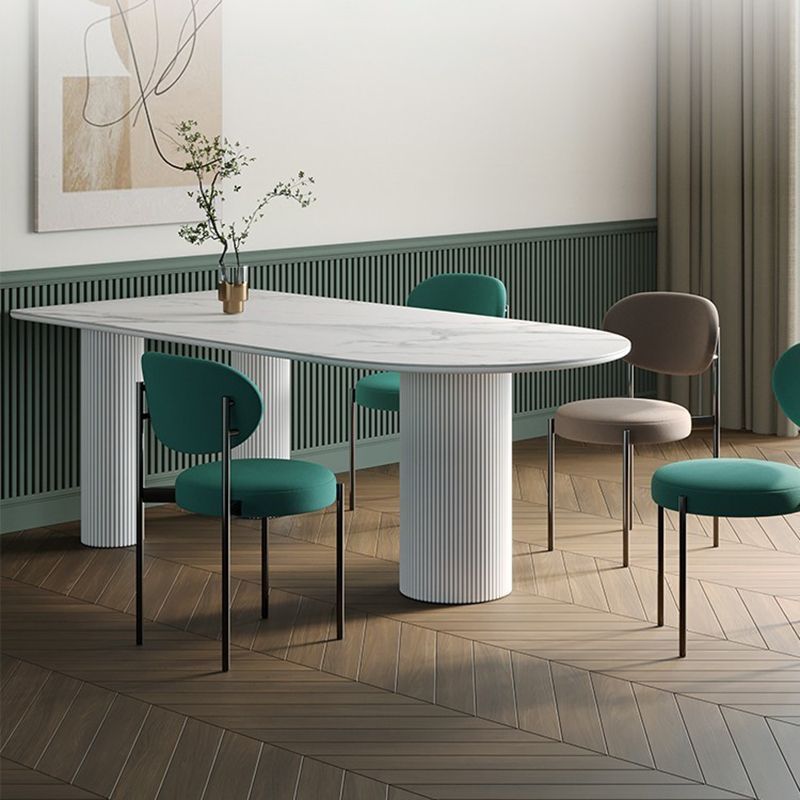 Mesa de comedor de forma gratuita Mesa de comedor de piedra sinterizada moderna para cocina