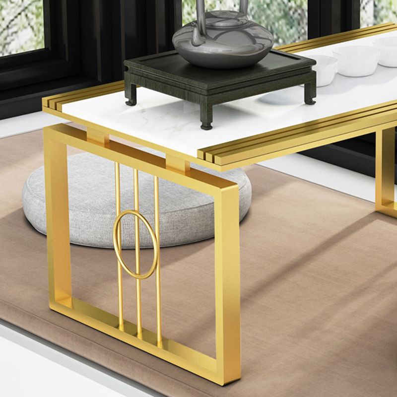 Tavolino da caffè top rettangolare, tavolo da cocktail da 11,81 "H in slitta