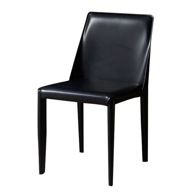 Leather Designer Style Home Chair Matte Finish Parsons Dining Side Chair Clearhalo ' kitchen&dining_furn' 'Dining Chairs' 'Dining Tables & Seating' 'dining_chair' 'furn' 'furn_dining_chair' 'Furniture' 'furniture_dining_chair' 'Kitchen & Dining Furniture' 'kitchen' 1200x1200_9c4f7647-711c-4cd3-b220-384e47e47284