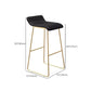 Glam Style Counter Stool Upholstered Bar Stool with Metal Base