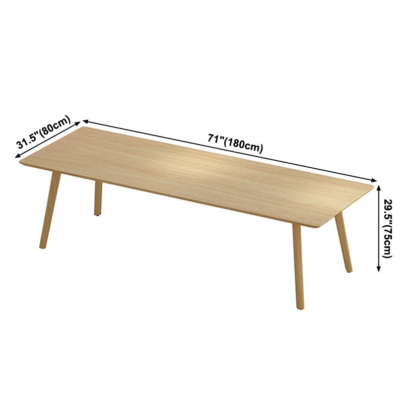 Solid Wood Contemporary Rectangular Dining Table Wood Top Table with 4 Legs Clearhalo ' dining_table' 'Dining Tables & Seating' 'Dining Tables' 'furn' 'furn_dining_table' 'Furniture' 'furniture_dining_table' 'Kitchen & Dining Furniture' 'kitchen&dining_furn' 'kitchen' 'kitchen_dining_table' 1200x1200_9c514be7-ecd0-4939-9d6c-f995d5accaf1