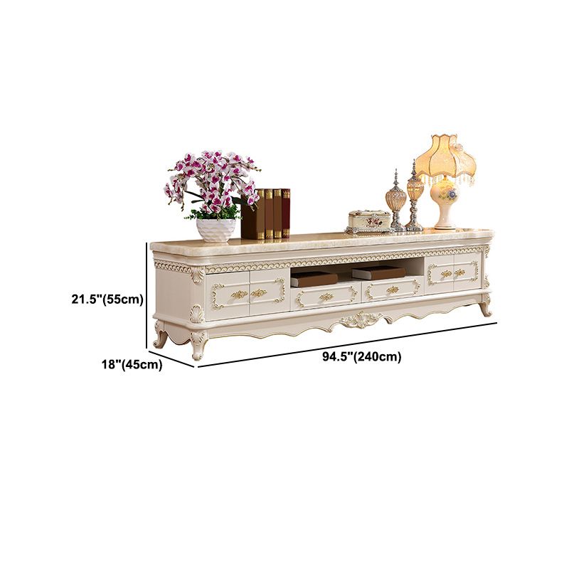 Glam 2 cassetti TV stand media supporti con console multimediale in legno solido