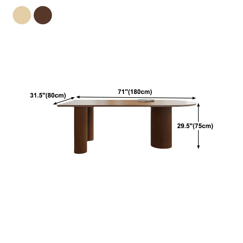 Contemporary Solid Wood Dining Table 3 Legs Dining Table for Dining Room Clearhalo 'Dining Tables & Seating' 'Dining Tables' 'dining_table' 'furn' 'furn_dining_table' 'Furniture' 'furniture_dining_table' 'Kitchen & Dining Furniture' 'kitchen' 'kitchen_dining_table' 1200x1200_9c54defe-661d-4101-8f14-fbadcd9ba0e6