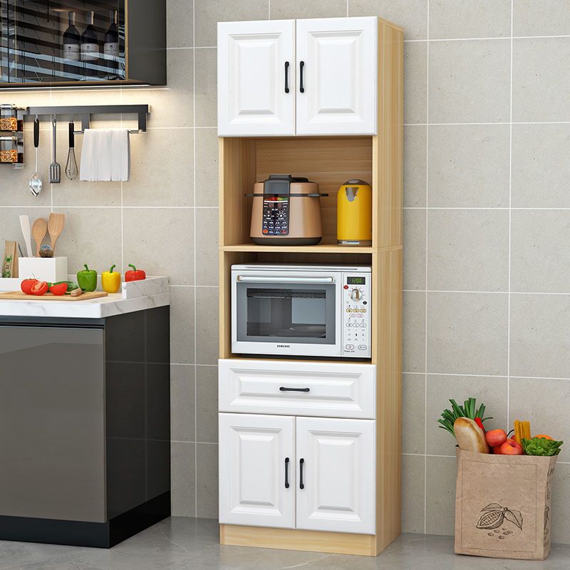 Server per la cena in stile glam ingegnerizzato in legno con archiviazione aperta