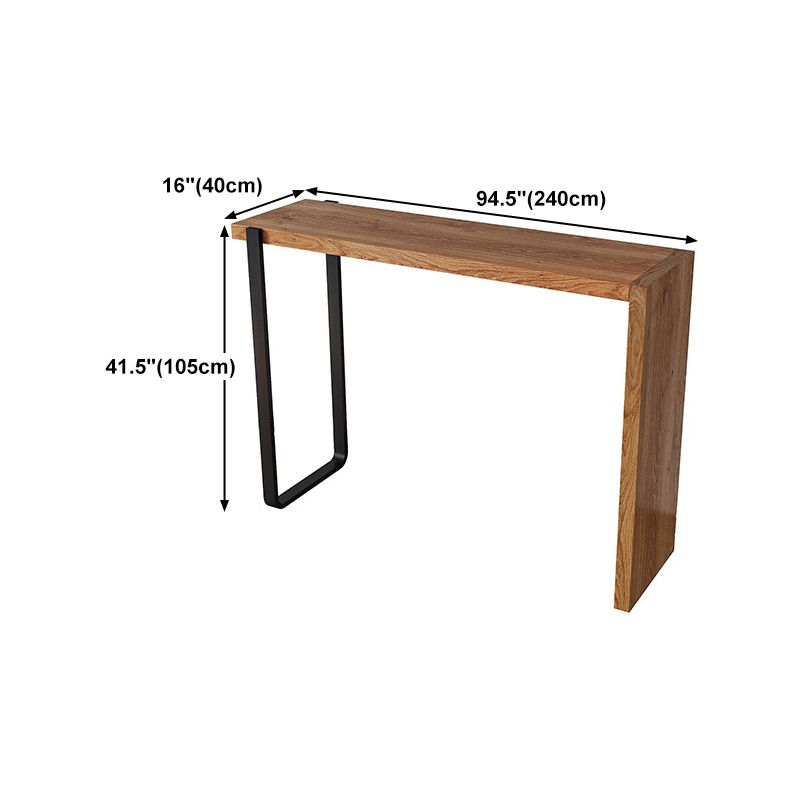 Rectangle Bar Dining Table Contemporary Wood Bar Table with Sled Base Clearhalo 'Bar Furniture' 'Bar Tables' 'bar_tables' 'furn' 'furn_bar_tables' 'Furniture' 'furniture_bar_tables' 'Kitchen & Dining Furniture' 1200x1200_9c56cde1-8e5f-464c-abbd-a486f2c9a8db