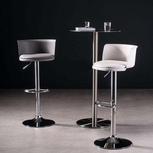 Scandinavian Adjustable Height Barstool Faux Leather Swivel Bar Stools Clearhalo 'Bar Furniture' 'Bar Stools' 'bar_stools' 'furn' 'furn_bar_stools' 'Furniture' 'Kitchen & Dining Furniture' 1200x1200_9c56f1a7-ada7-40bd-b396-4a23b4071e93