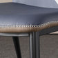 Silla de comedor de cuero falso silla lateral de estilo industrial