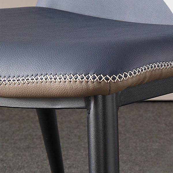 Faux Leather Dining Chair Industrial Style Wingback Side Chair