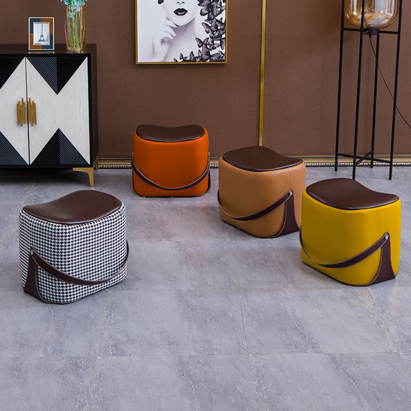 Contemporary Faux Leather Upholstered Ottoman Rectangle Shape Standard Clearhalo 'furn' 'furn_ottomans_poufs' 'Furniture' 'Living Room Furniture' 'Ottomans & Poufs' 'ottomans_poufs' 1200x1200_9c582a47-3971-48c0-a73e-ef697d33b497