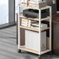 Contemporary Style Bookshelf Casters Bookcase for Study Room and Office