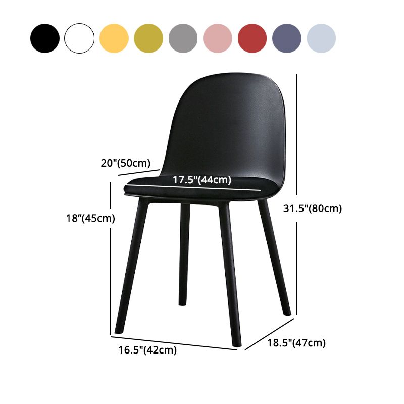 Scandinavian Plastic Kitchen Dining Room Chair Solid Back Side Chair Clearhalo 'Dining Chairs' 'Dining Tables & Seating' 'dining_chair' 'furn' 'furn_dining_chair' 'Furniture' 'furniture_dining_chair' 'Kitchen & Dining Furniture' 1200x1200_9c5ac1b9-b5e1-401b-8702-3c59ef4f78b7
