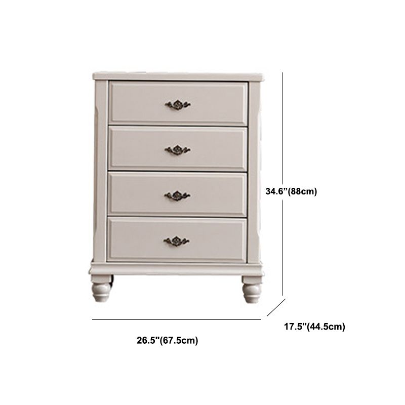 17.5 "W Moderne opbergkast Dressoir Witte rubberen hout opbergkast met laden