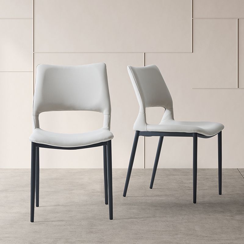 Minimalist Open Back Dining Side Chairs Leather Dining Side Chair for Home Clearhalo ' kitchen&dining_furn' 'Dining Chairs' 'Dining Tables & Seating' 'dining_chair' 'furn' 'furn_dining_chair' 'Furniture' 'furniture_dining_chair' 'Kitchen & Dining Furniture' 'kitchen' 1200x1200_9c5bdcb0-12c8-46b0-8eed-def9509570fc