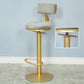 2/3 Pieces Oval Glam Bar Stool and Table Set for Dining Room