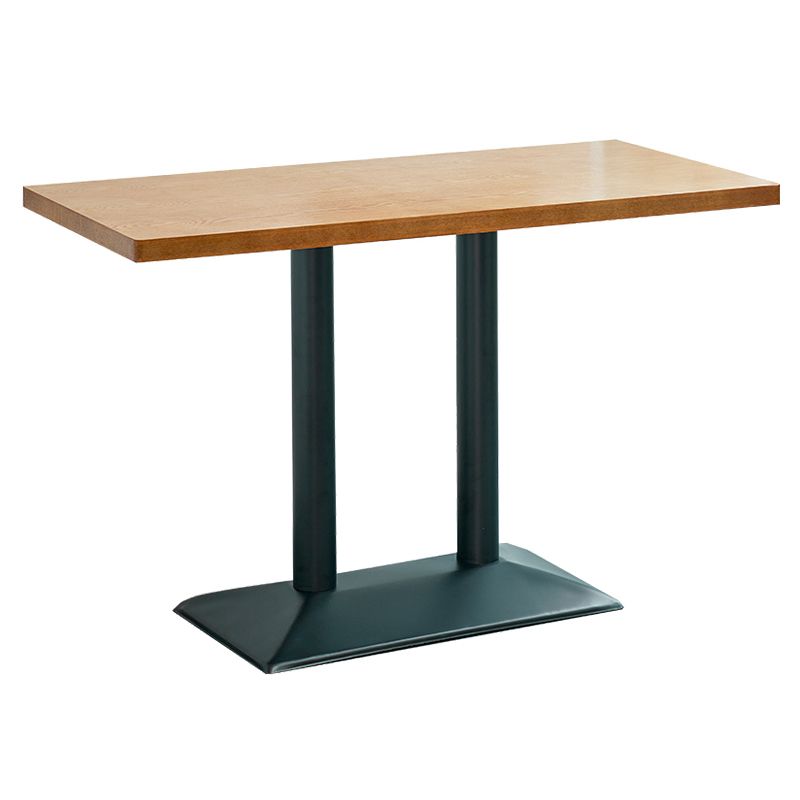 Industrial Style Brown Dining Table Wooden Table with Black Frame for Dining Room Clearhalo ' dining_table' 'Dining Tables & Seating' 'Dining Tables' 'furn' 'furn_dining_table' 'Furniture' 'furniture_dining_table' 'Kitchen & Dining Furniture' 'kitchen&dining_furn' 'kitchen' 'kitchen_dining_table' 1200x1200_9c5e7649-37df-4605-900c-3e2d1f928fad