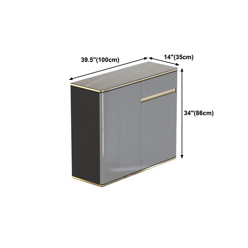 Glam Style Sideboard Gray Dining Sideboard Buffet for Living Room and Kitchen Clearhalo 'buffet_sideboard' 'Buffets & Sideboards' 'furn' 'furn_buffet_sideboard' 'Furniture' 'Kitchen & Dining Furniture' 1200x1200_9c61b36e-6b6f-4d37-934e-e8dec078bee2