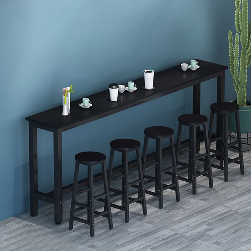 Table de salle à manger de bar en bois contemporaine Table de bar rectangulaire pour le salon