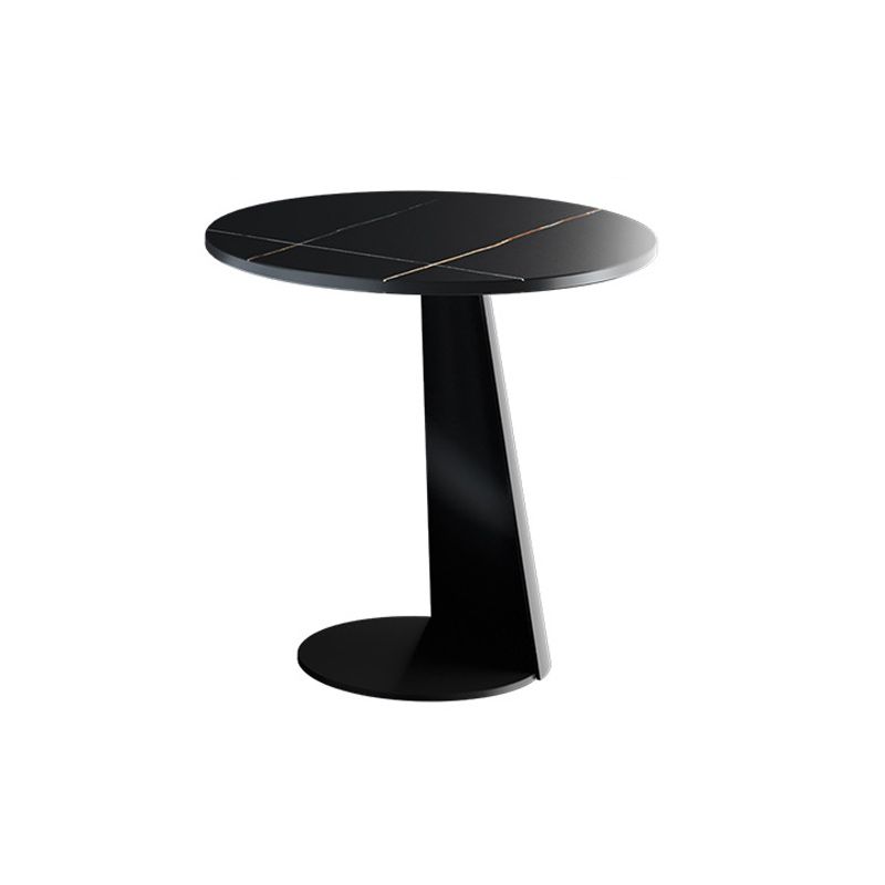 Abstraktes Basis -Design Rundes Schieferplatine Glamstil Metal Bein Couchtisch