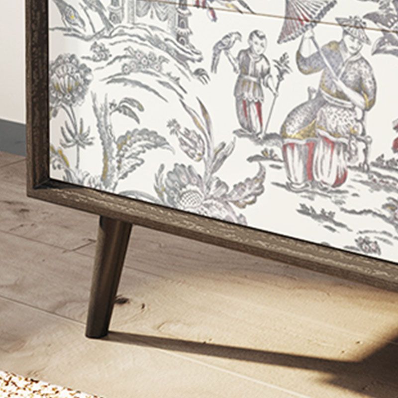 Comodino da tavolo da tavolo da tavolo notturno contemporaneo con 2 cassetti per la camera da letto