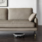Modern Pillow Top Arm Sofa Faux/Genuine Leather Sofa in Gray