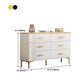 Glam Style Storage Chest Dresser Wooden Storage Chest with Black / Gold Handle
