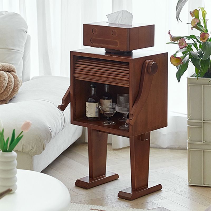 Display soggiorno contemporaneo in legno di pioppo con porta