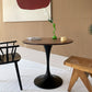 Modern Style Round Dining Table Tulip Home Table with Metal Base