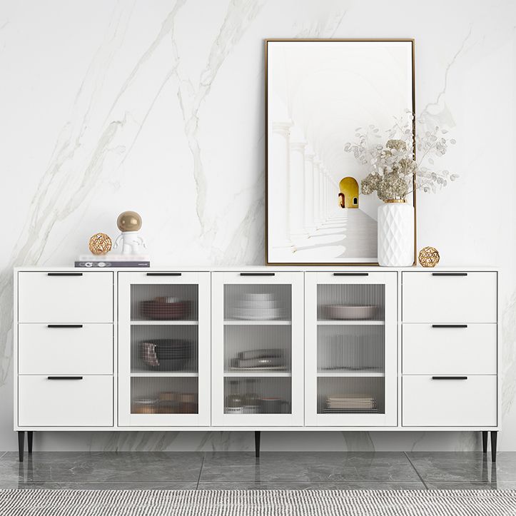 Living Room 32-inch Height Sideboard Contemporary Style Artificial Wood Cupboard Clearhalo 'buffet_sideboard' 'Buffets & Sideboards' 'furn' 'furn_buffet_sideboard' 'Furniture' 'furniture_buffet_sideboard' 'Kitchen & Dining Furniture' 1200x1200_9c68b938-63cf-4790-b5e6-9be50caf8d24