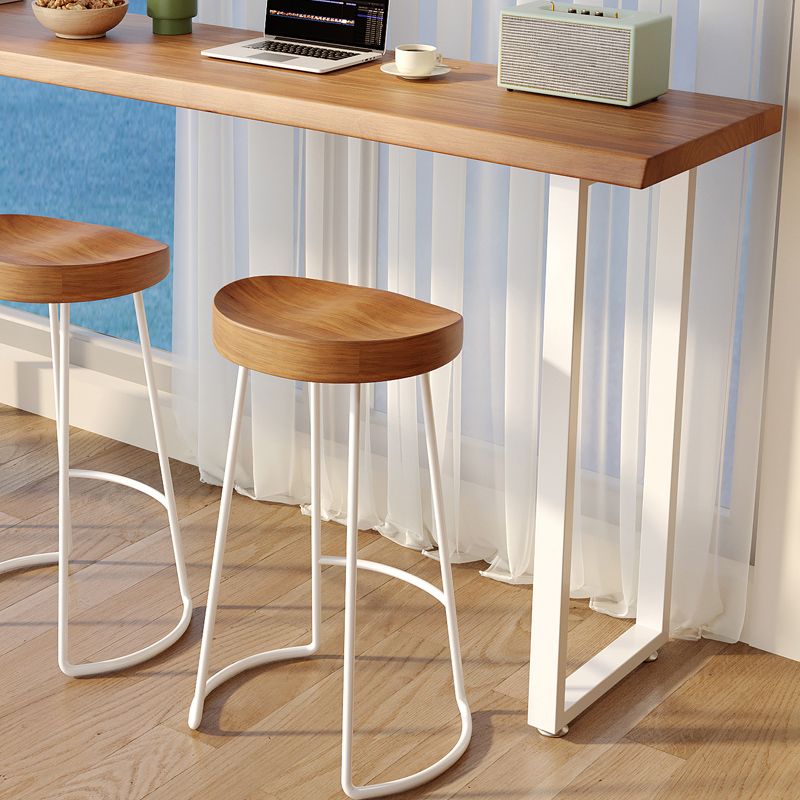 Contemporary Counter Height Table Solid Wood Bar Dining Table Clearhalo 'Bar Furniture' 'Bar Tables' 'bar_tables' 'furn' 'furn_bar_tables' 'Furniture' 'Kitchen & Dining Furniture' 1200x1200_9c69b0ad-e274-46ec-927e-9c6d51c71e1f