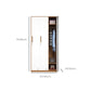 Hinged Wardrobe Armoire with Garment Rod Steel Wardrobe Cabinet