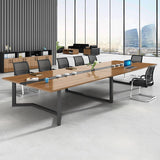 Mesa de reuniones de la oficina rectángulo escritorio de escritura de madera de estilo moderno