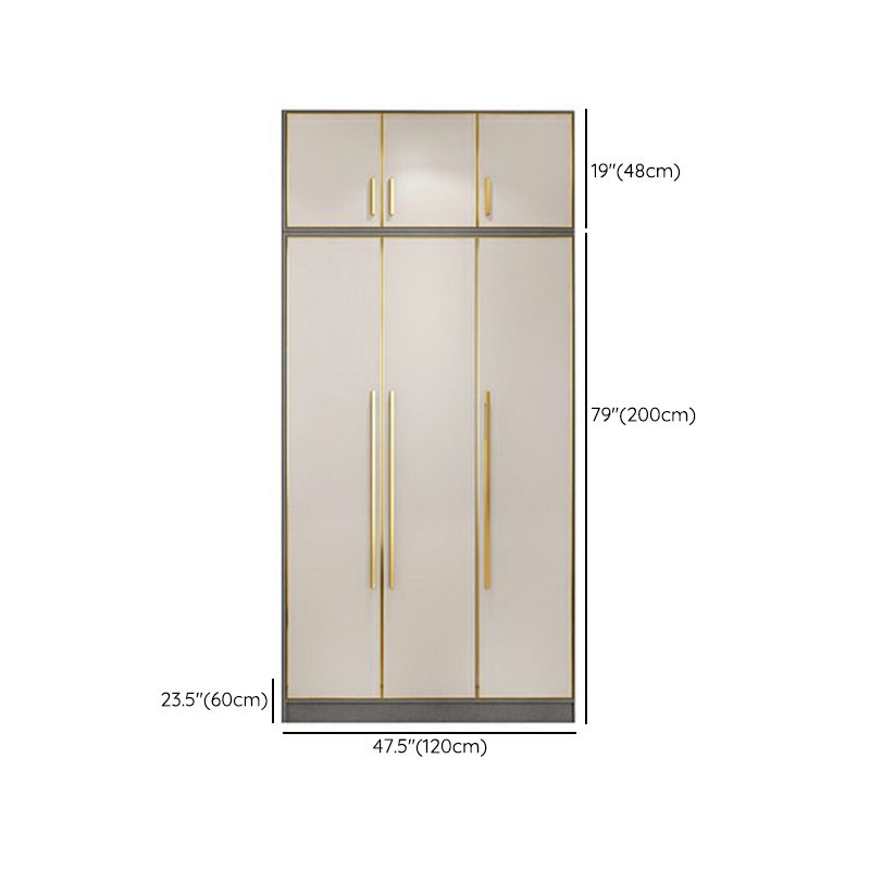 Contemporary Wardrobe Closet with Shelves Engineered Wood Wardrobe Armoire