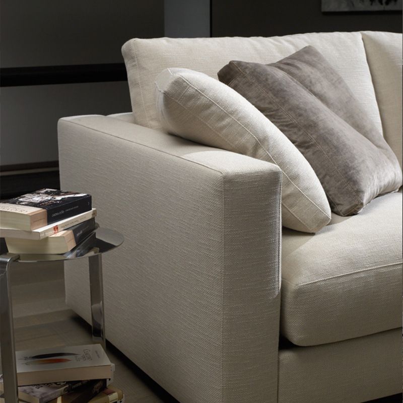 Modern Fabric Square Arm Sofa Standard Cushions Beige 4 Legs Sofa Clearhalo 'furn' 'furn_sofas' 'Furniture' 'furniture_sofas' 'kitchen' 'kitchen_sofas' 'Living Room Furniture' 'Sofa' 'sofas' 1200x1200_9c6e33e9-86e5-44a7-9951-3605ba2aa295