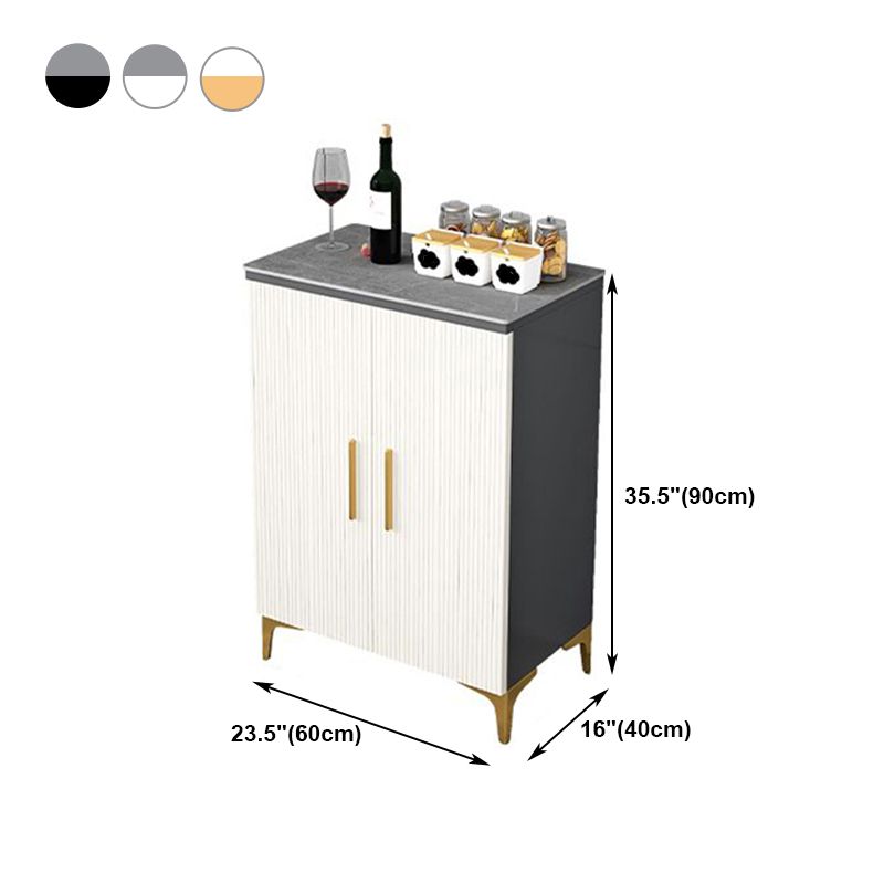 Server in stile glam Sinterato Sinted Stone Server con porta per soggiorno