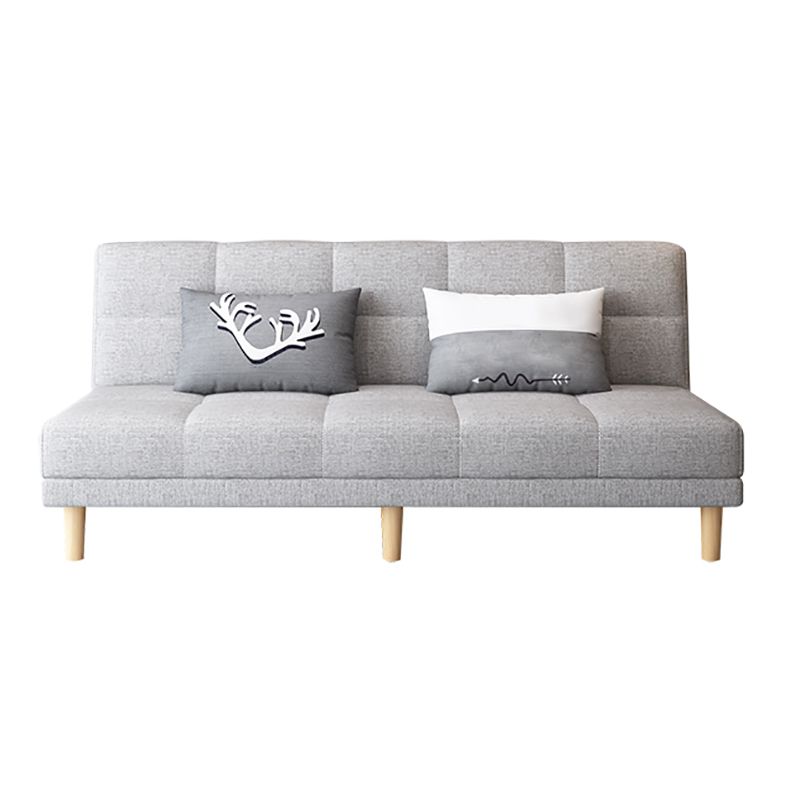 30.31" H Linen Armless Sofa with Biscuit Back Foldable Convertible Sofa Clearhalo 'furn' 'furn_sofas' 'Furniture' 'furniture_sofas' 'kitchen' 'kitchen_sofas' 'Living Room Furniture' 'Sofa' 'sofas' 1200x1200_9c6f0d05-32a9-4ff8-9ca9-00c6100379f7