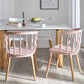 Scandinavian Beech Windsor Back Side Chair Candy Colors Wood Dining Chair (Set of 4) Clearhalo ' kitchen&dining_furn' 'Dining Chairs' 'Dining Tables & Seating' 'dining_chair' 'furn' 'furn_dining_chair' 'Furniture' 'furniture_dining_chair' 'Kitchen & Dining Furniture' 'kitchen' 1200x1200_9c6fcb0d-2d01-46b3-a271-b07a3055e9dc