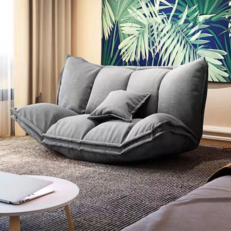 リネンコンテンポラリーアームレスソファコンバーチブルソファ、62.99 "L x 19.68" w x 19.68 "H