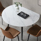 Modern Style Sintered Stone Dining Table White Round Home Table with 4 Legs Clearhalo ' dining_table' 'Dining Tables & Seating' 'Dining Tables' 'Furniture' 'furniture_dining_table' 'Kitchen & Dining Furniture' 'kitchen&dining_furn' 'kitchen' 'kitchen_dining_table' 1200x1200_9c702b1e-b85a-4017-b6df-1e8356460c4c
