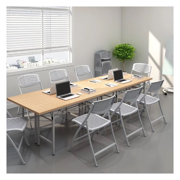 Sedia moderna per ufficio in plastica a braccia senza ruote back office sedia