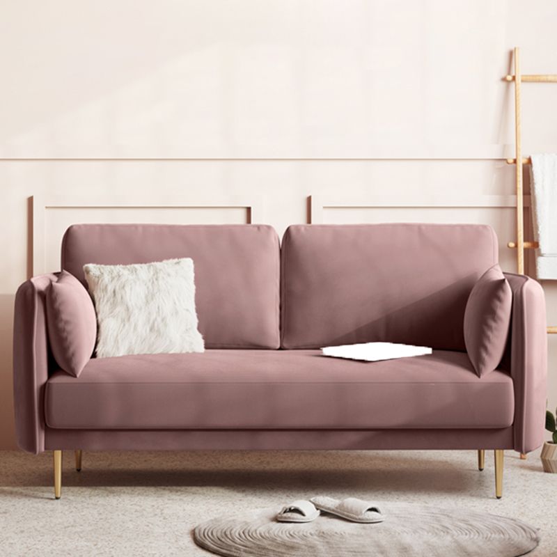 Square Arm Contemporary Settee Sofa Standard Velvet Settee Couch Clearhalo 'furn' 'furn_sofas' 'Furniture' 'Living Room Furniture' 'Sofa' 'sofas' 1200x1200_9c709291-213f-4bbb-852f-4d1a370f345b