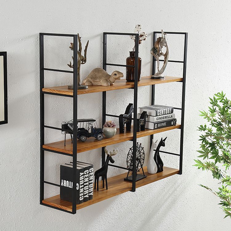 Wall Mounted Industrial Bookshelf Iron Frame Pine Wood Bookshelf for Bedroom Clearhalo 'Bookcases' 'furn' 'furn_bookcases' 'Furniture' 'furniture_bookcases' 'Office Furniture' 1200x1200_9c70bd79-b38f-405b-b746-fc17b414aa40