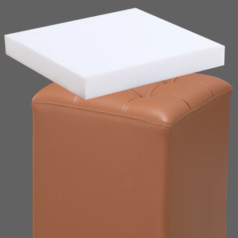 Moderne pouf osmanische echte Lederpolsterte Tufted Fleckenresistente, farbene Osmanische Ottomane