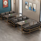 Industrial Sintered Stone Dinner Room Kitchen Table Black Table with Gold Frame for Dining Room Clearhalo ' dining_table' 'Dining Tables & Seating' 'Dining Tables' 'furn' 'furn_dining_table' 'Furniture' 'furniture_dining_table' 'Kitchen & Dining Furniture' 'kitchen&dining_furn' 'kitchen' 'kitchen_dining_table' 1200x1200_9c71d135-08f6-4a33-ae1d-0901013b3083