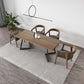 Industrial Double Pedestal Table Metal Frame Rectangle Dining Table Clearhalo 'Dining Tables & Seating' 'Dining Tables' 'dining_table' 'furn' 'furn_dining_table' 'Furniture' 'Kitchen & Dining Furniture' 1200x1200_9c748101-4248-4f17-94ba-02398f1c9ca8