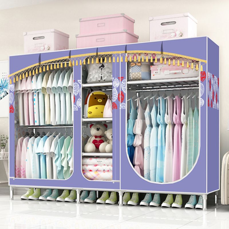 Placard de garde-robe à 3 portes de style contemporain avec jambes