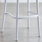 Scandinavian Bar Height Low Back Stool Plastic Bar Stool in White and Black