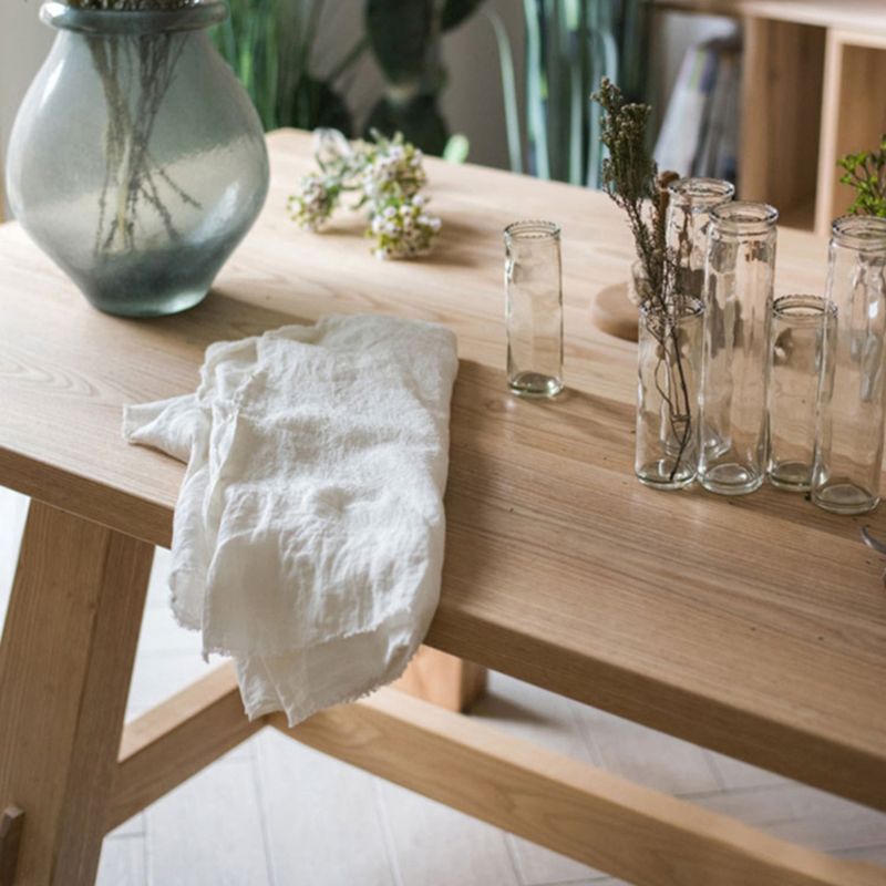 Moderne eettafel rechthoekige houten eettafel voor eetkamer